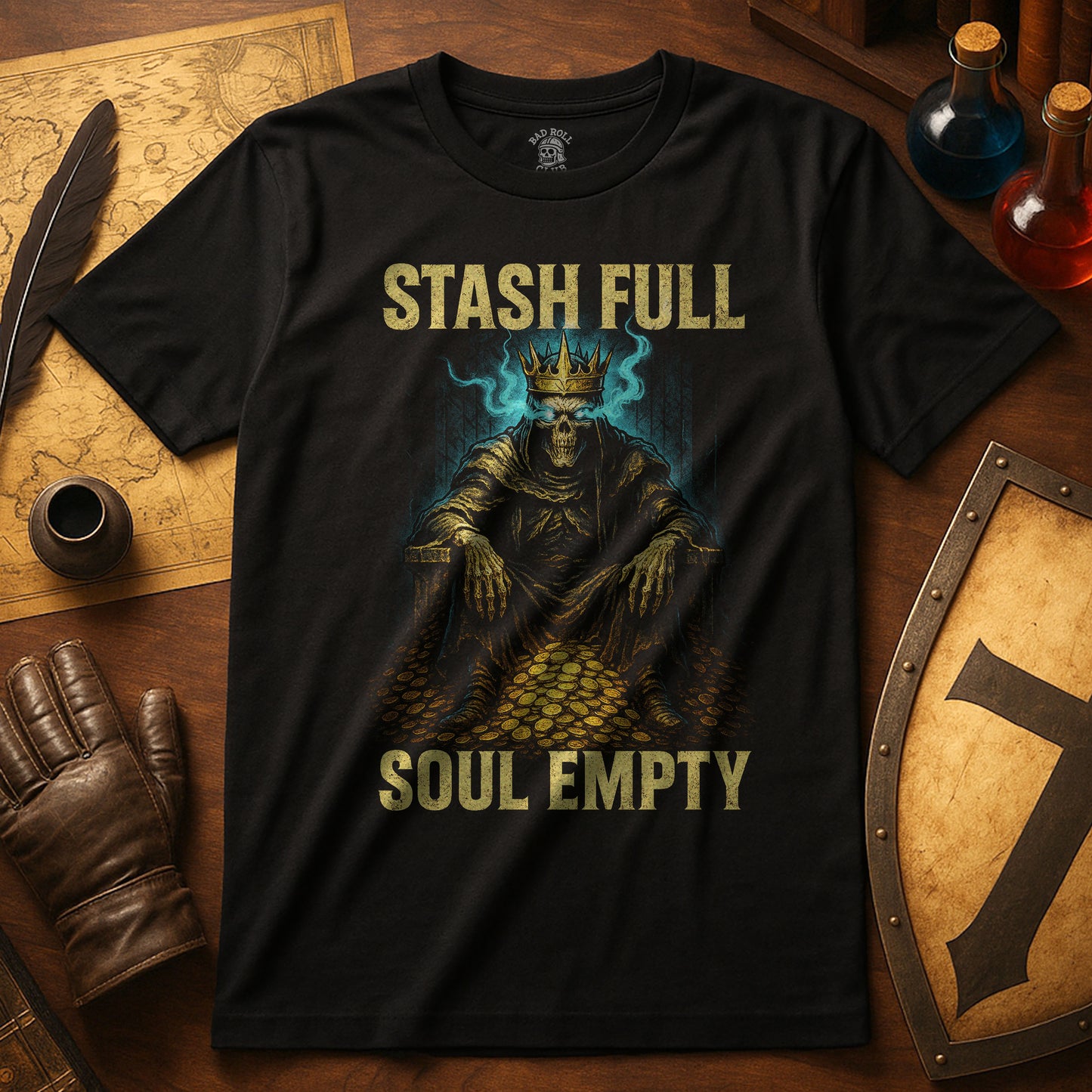 Crowned Skeleton King T-Shirt