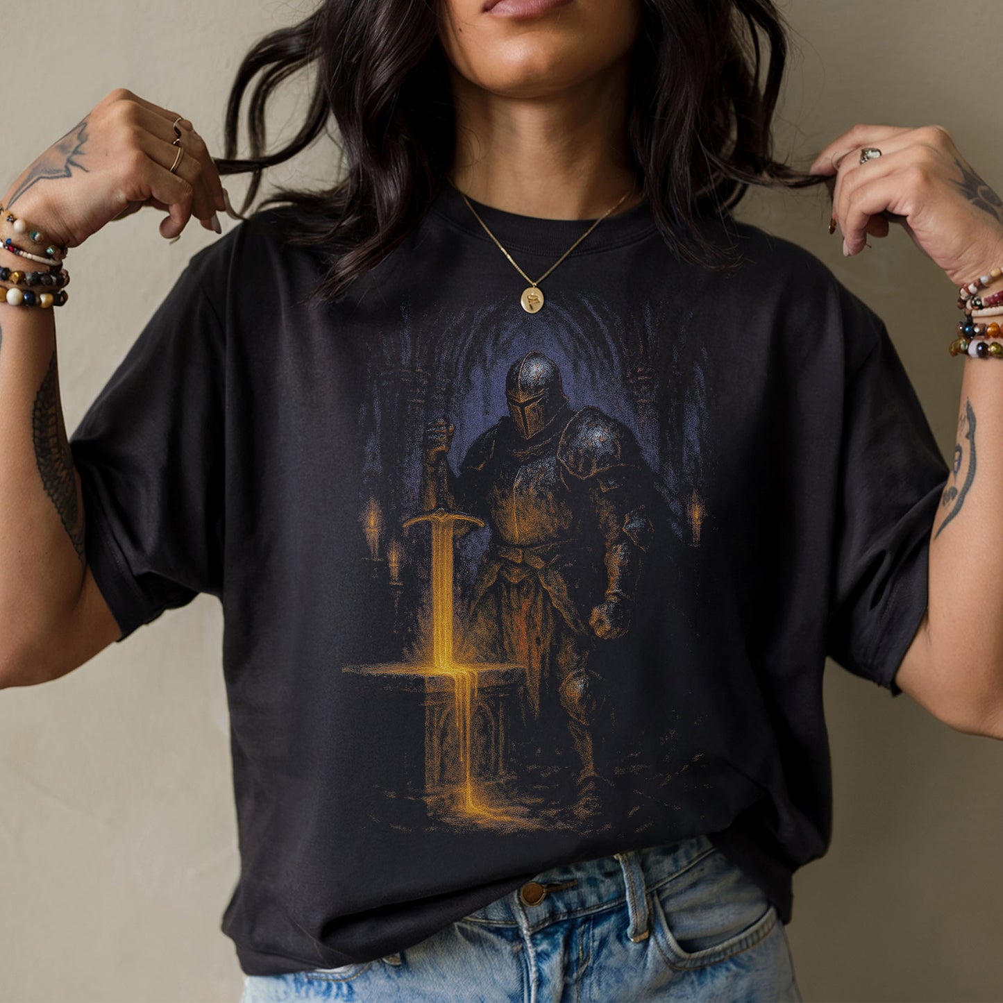 Oathbound Knight Dark Fantasy T-Shirt
