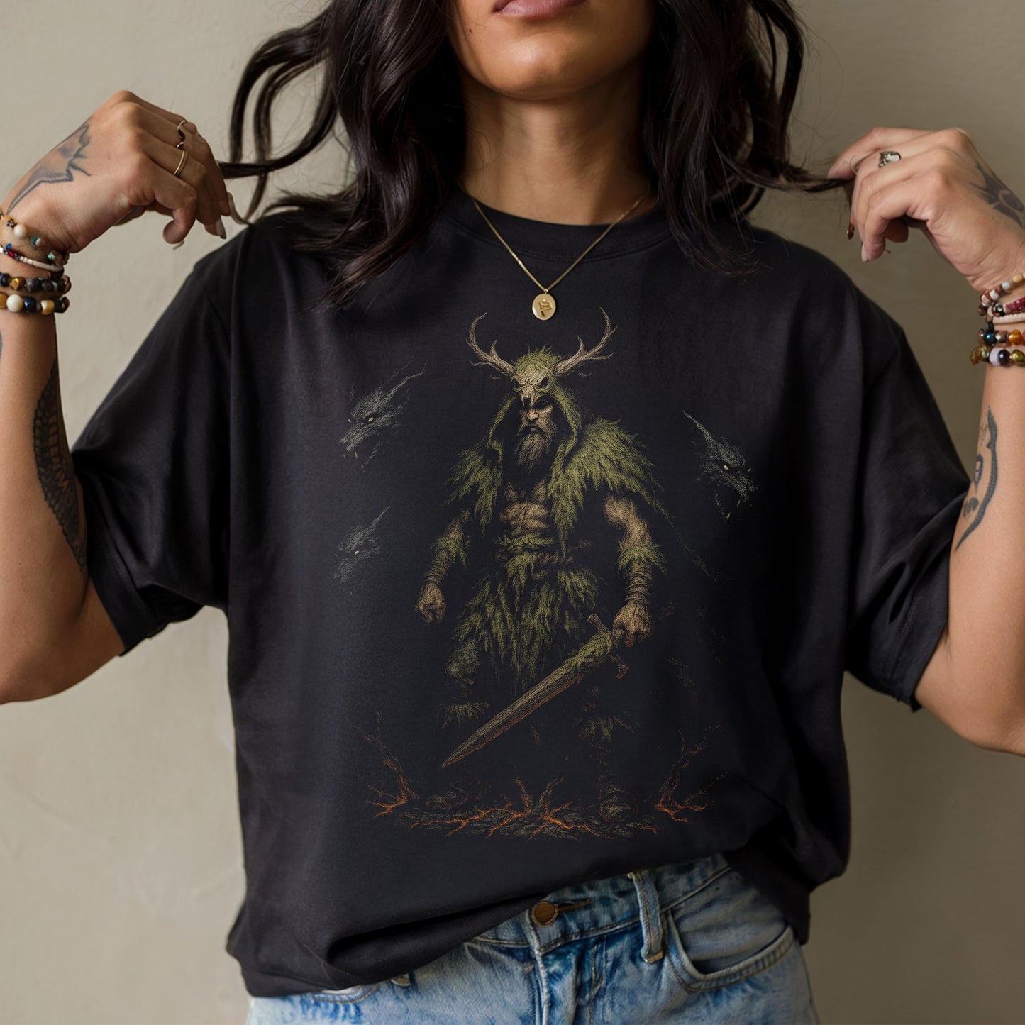 Warden of the Wild Dark Fantasy T-Shirt