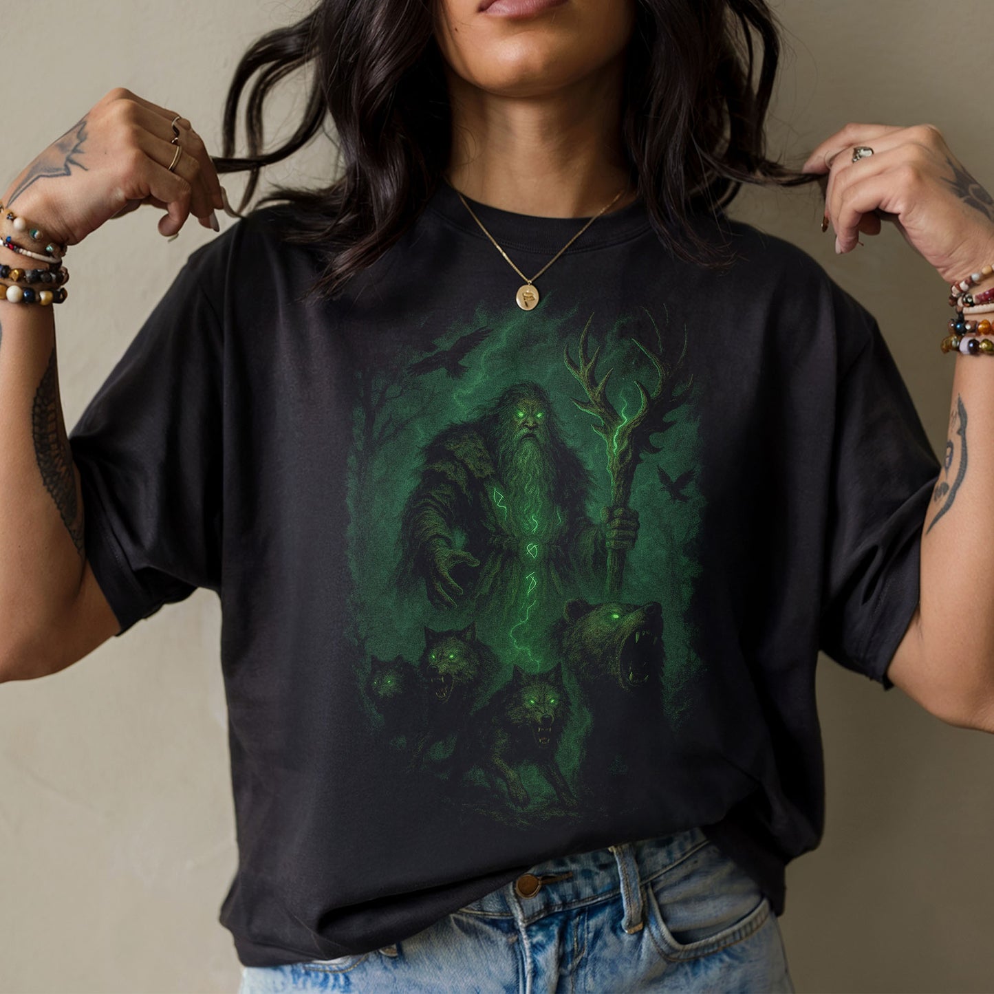 Elder Druid Dark Fantasy T-Shirt