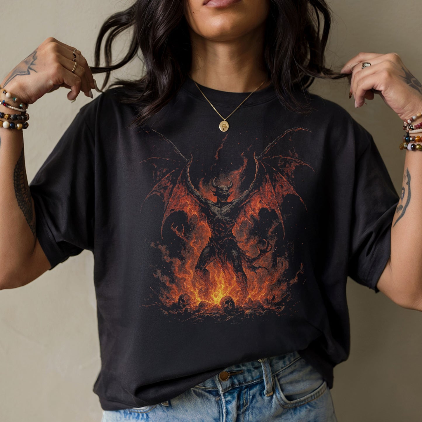 The Infernal Lord Dark Fantasy T-Shirt
