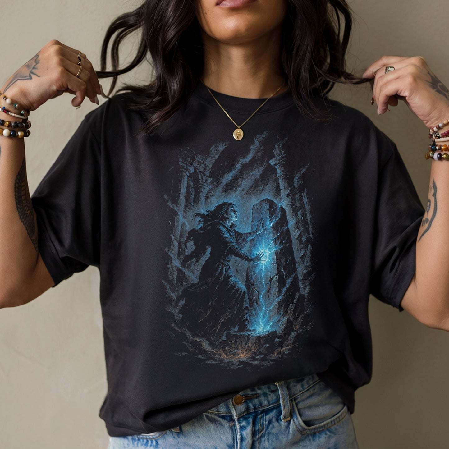 The Arcane Seeker Dark Fantasy T-Shirt
