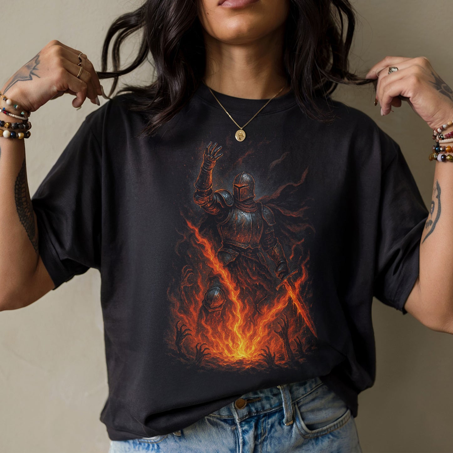 The Ashborn Knight Dark Fantasy T-Shirt