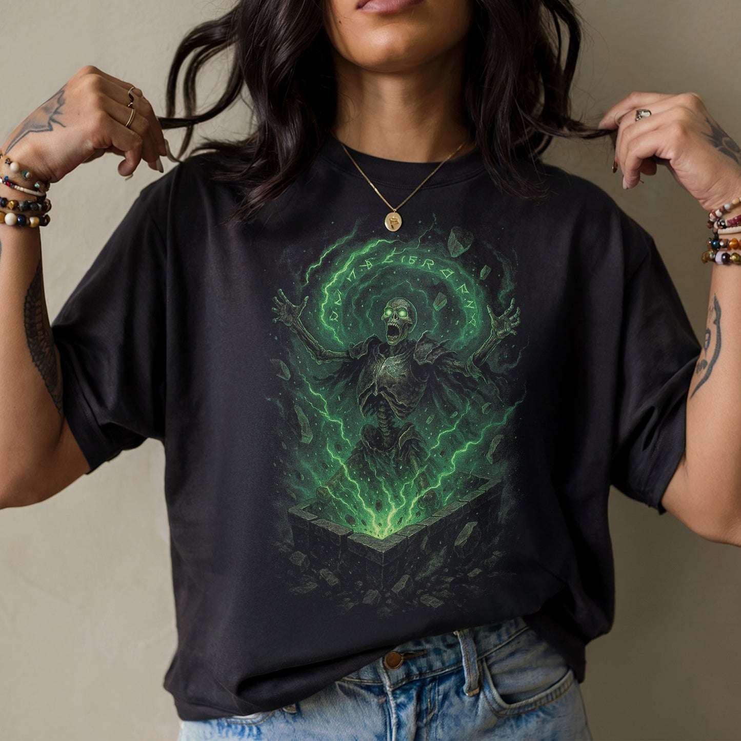 The Cursed Resurrection Dark Fantasy T-Shirt