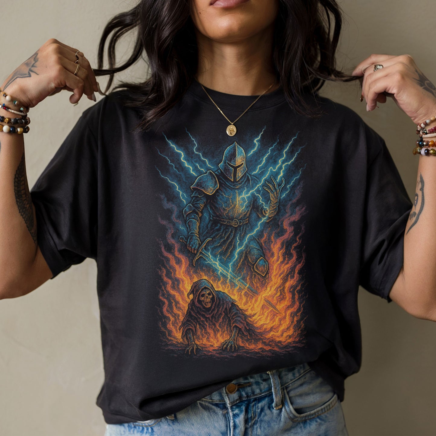 The Deathbreaker Knight Dark Fantasy T-Shirt