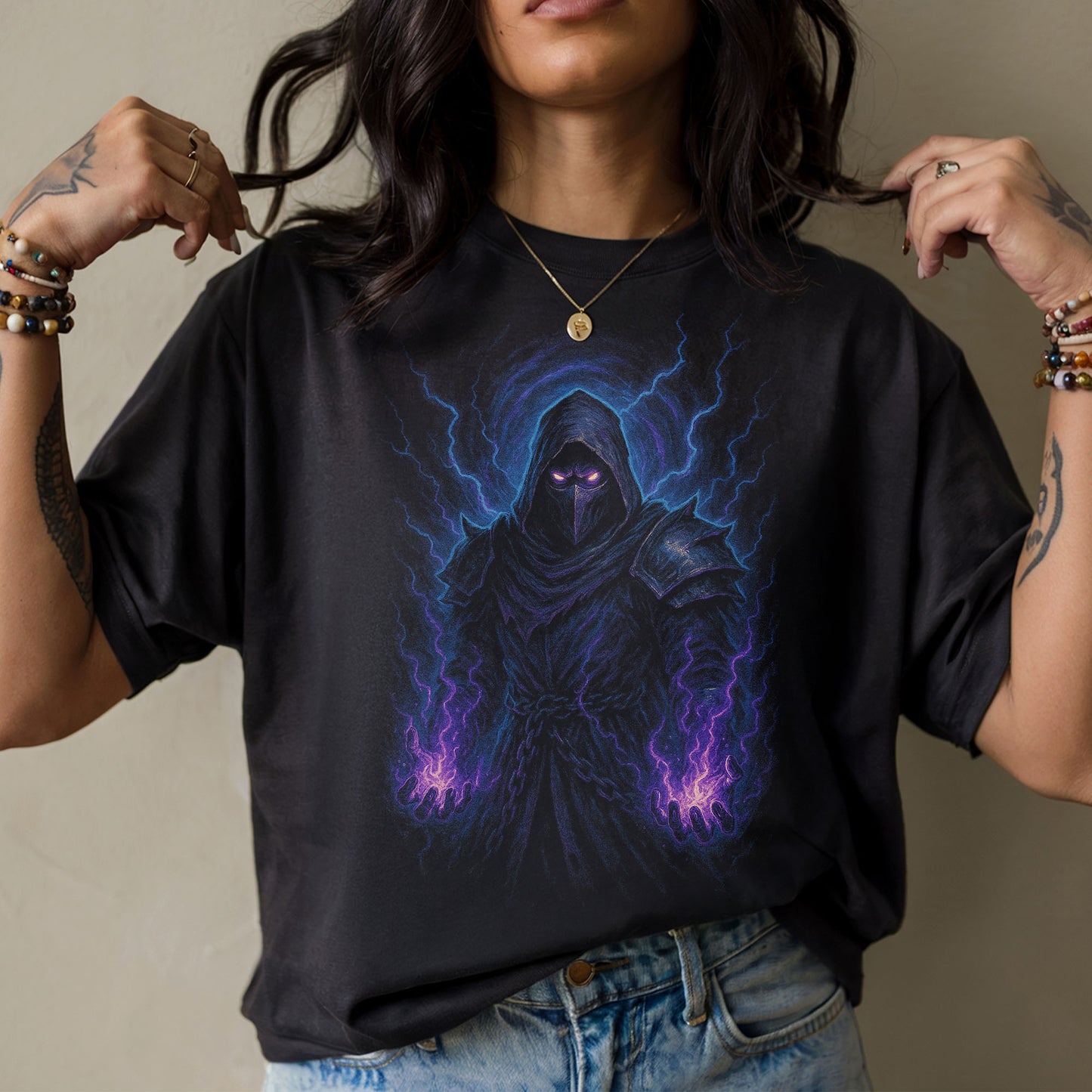 The Shadow Arcanist Dark Fantasy T-Shirt