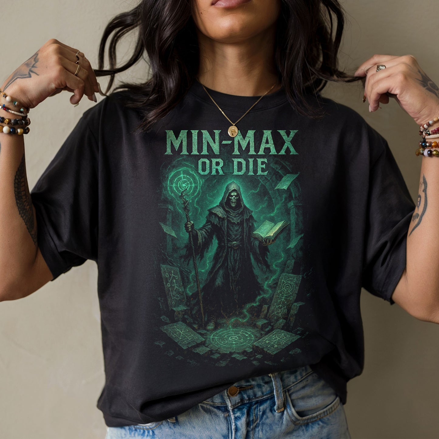 Min Max Or Die ARPG Gamer T-Shirt
