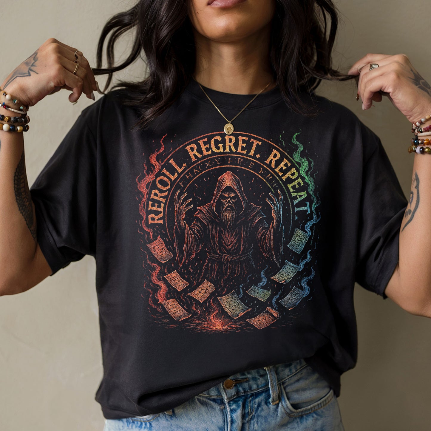 Cursed Mage ARPG Gamer T-Shirt