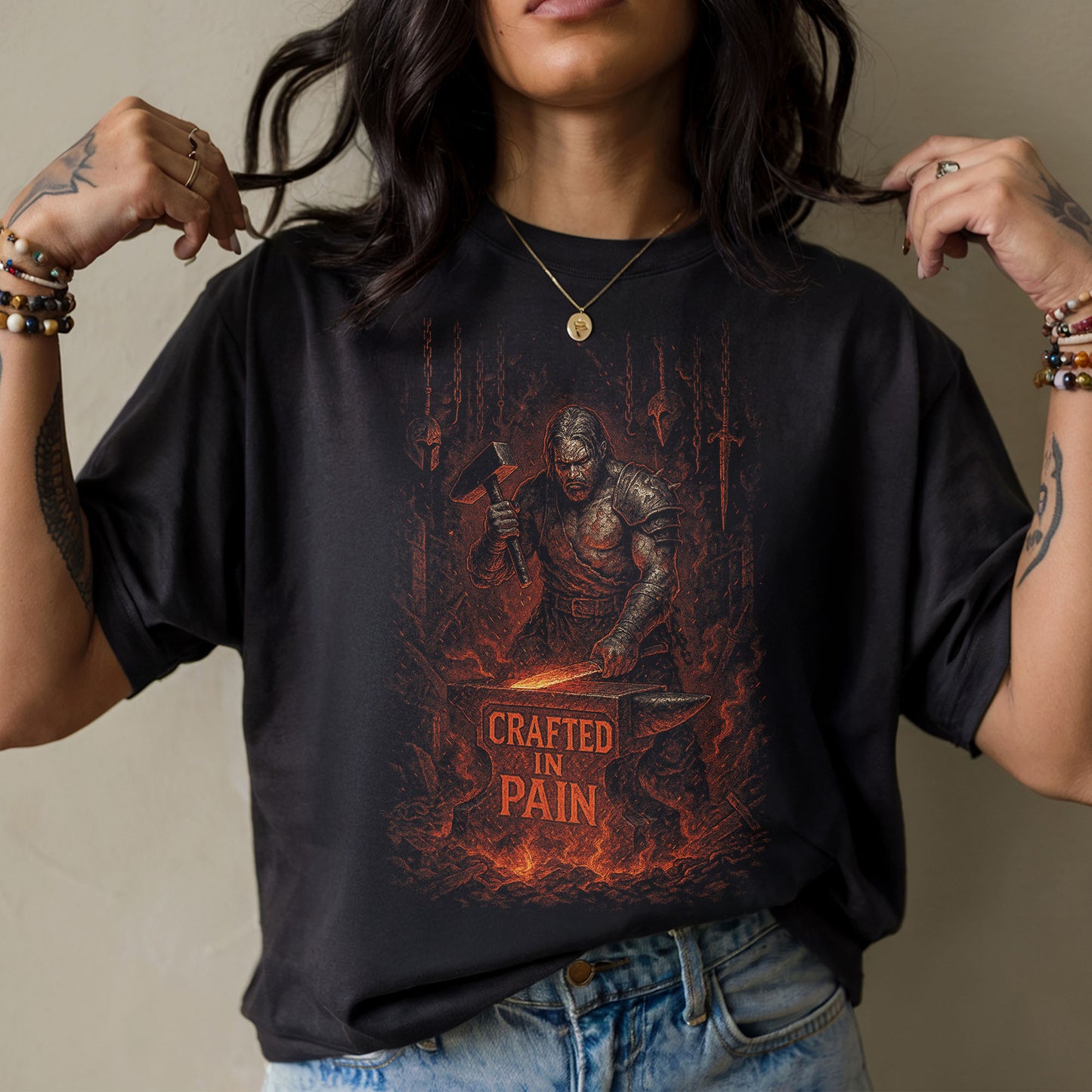 Cursed Blacksmith ARPG Gamer T-Shirt