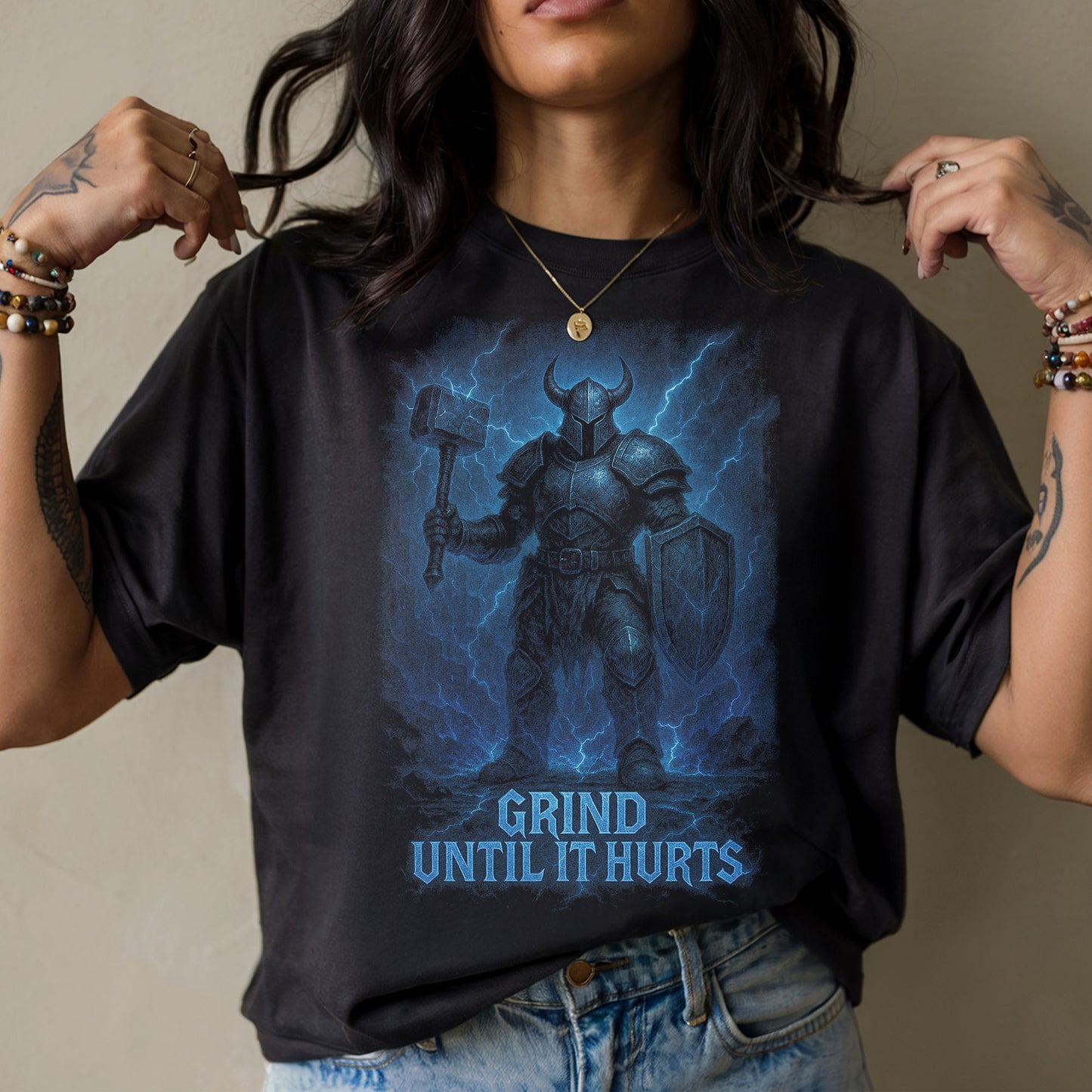 Stormforged Knight ARPG Gamer T-Shirt
