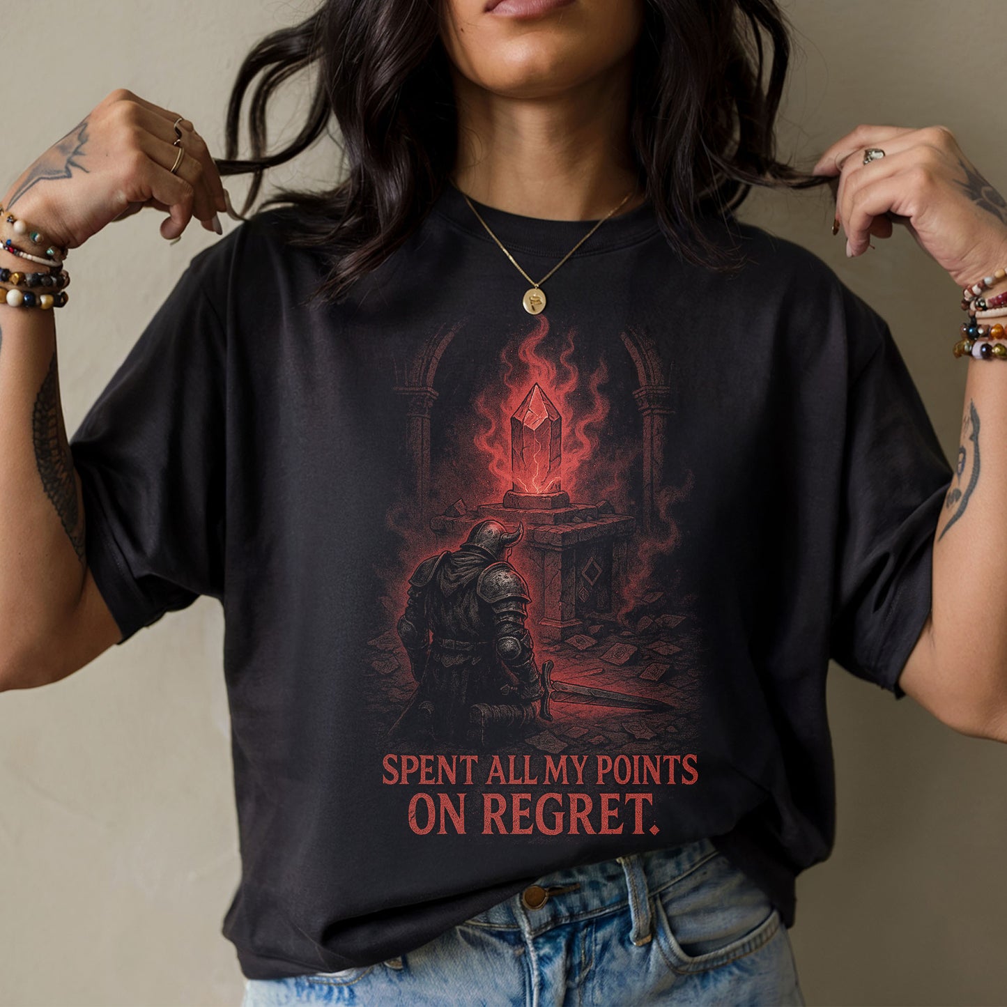 Regret Crystal ARPG Gamer T-Shirt