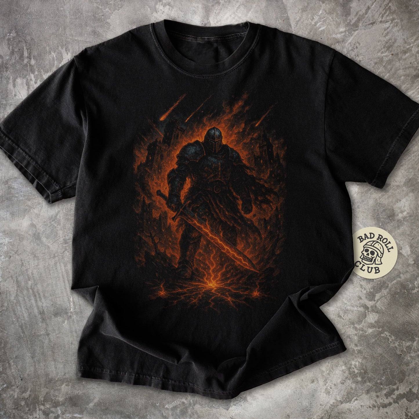 The Infernal Paladin Dark Fantasy T-Shirt