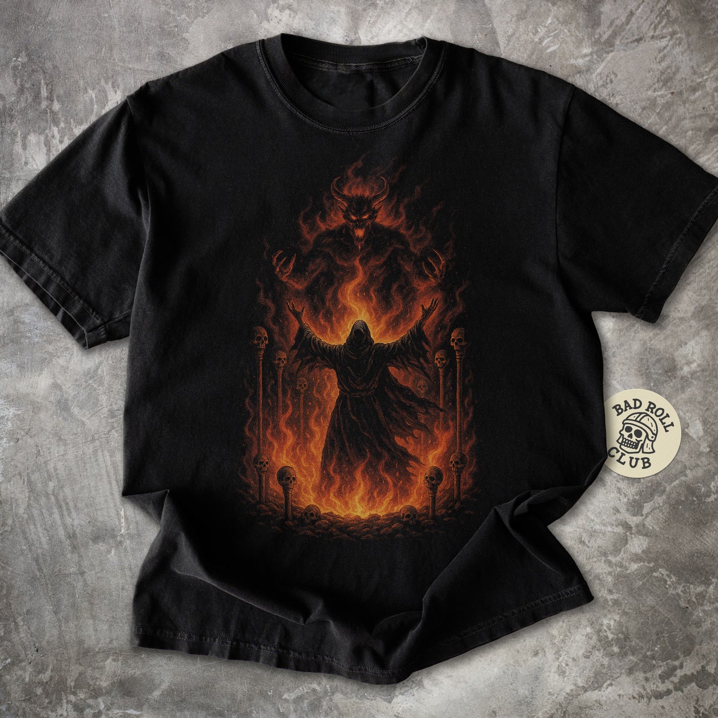 The Infernal Summoner Dark Fantasy T-Shirt