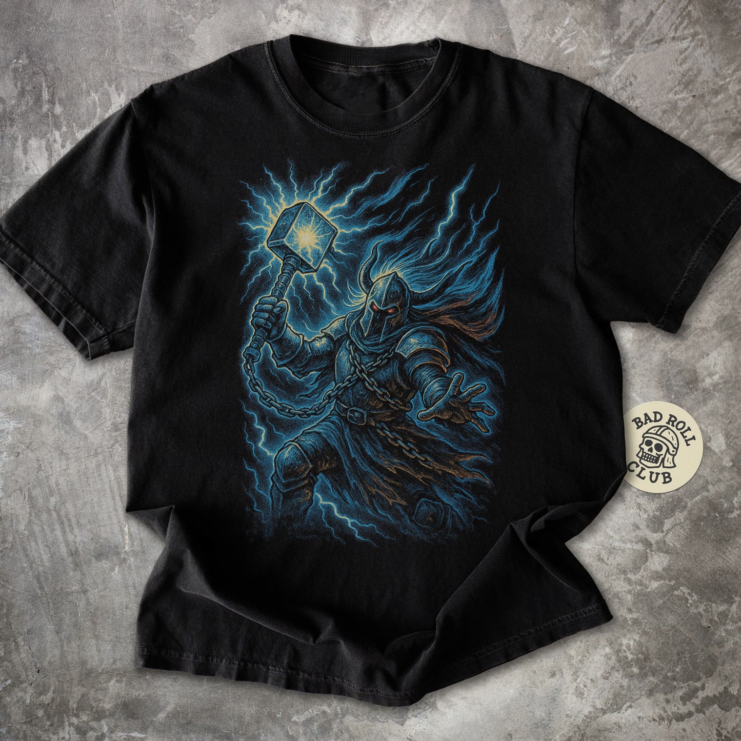 The Stormhammer Paladin Dark Fantasy T-Shirt