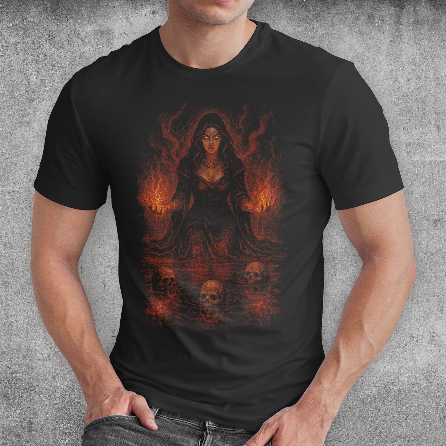 Ember Witch Dark Fantasy T-Shirt
