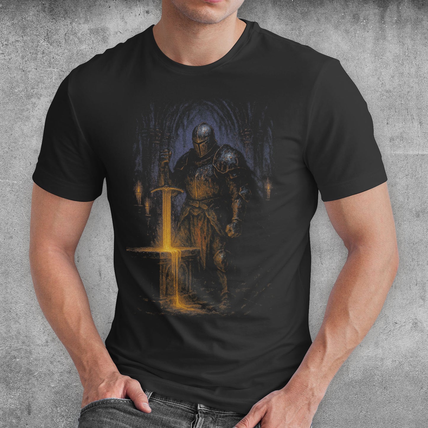 Oathbound Knight Dark Fantasy T-Shirt