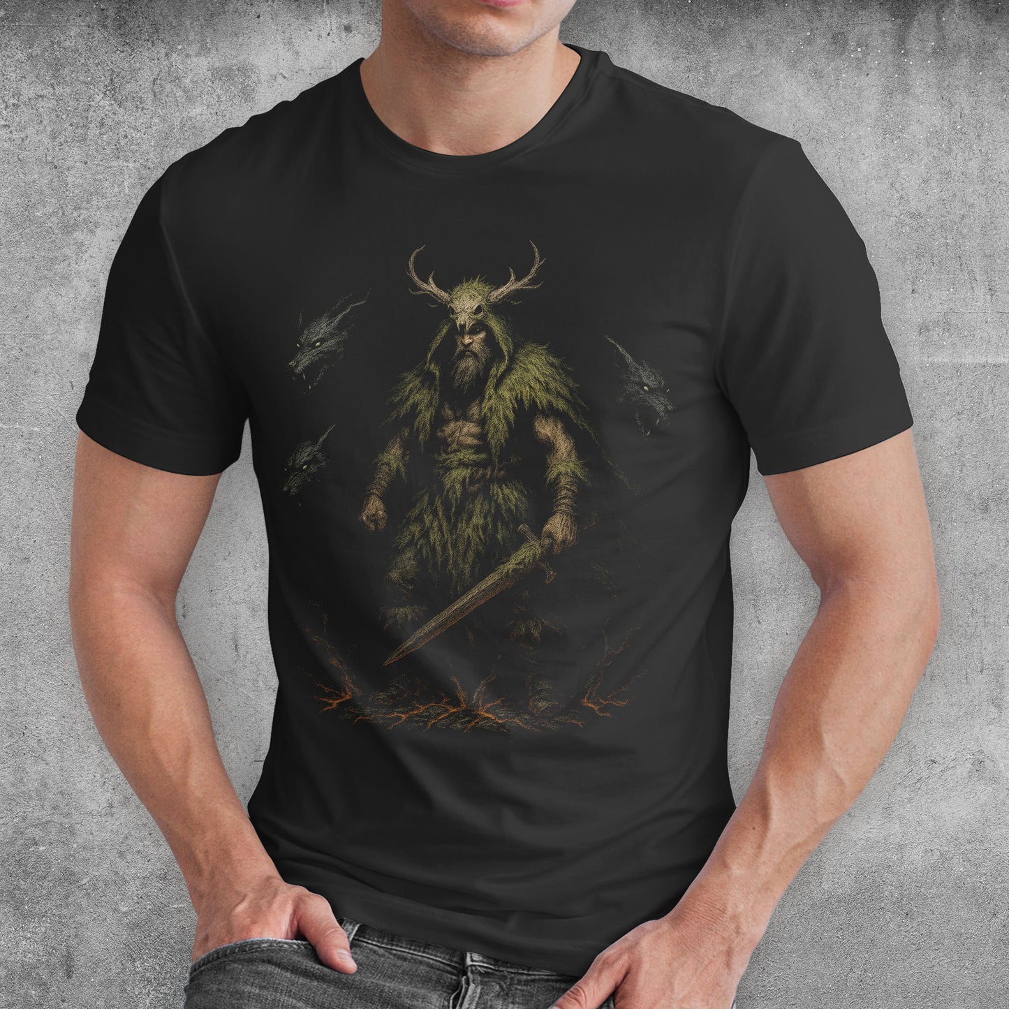 Warden of the Wild Dark Fantasy T-Shirt