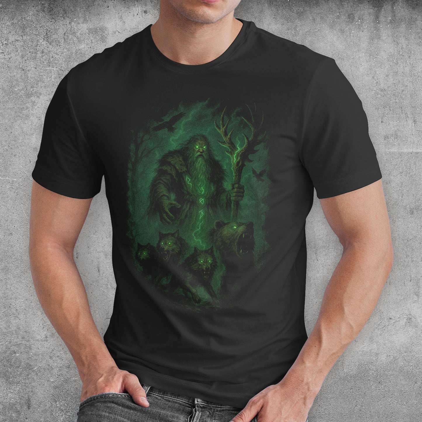 Elder Druid Dark Fantasy T-Shirt