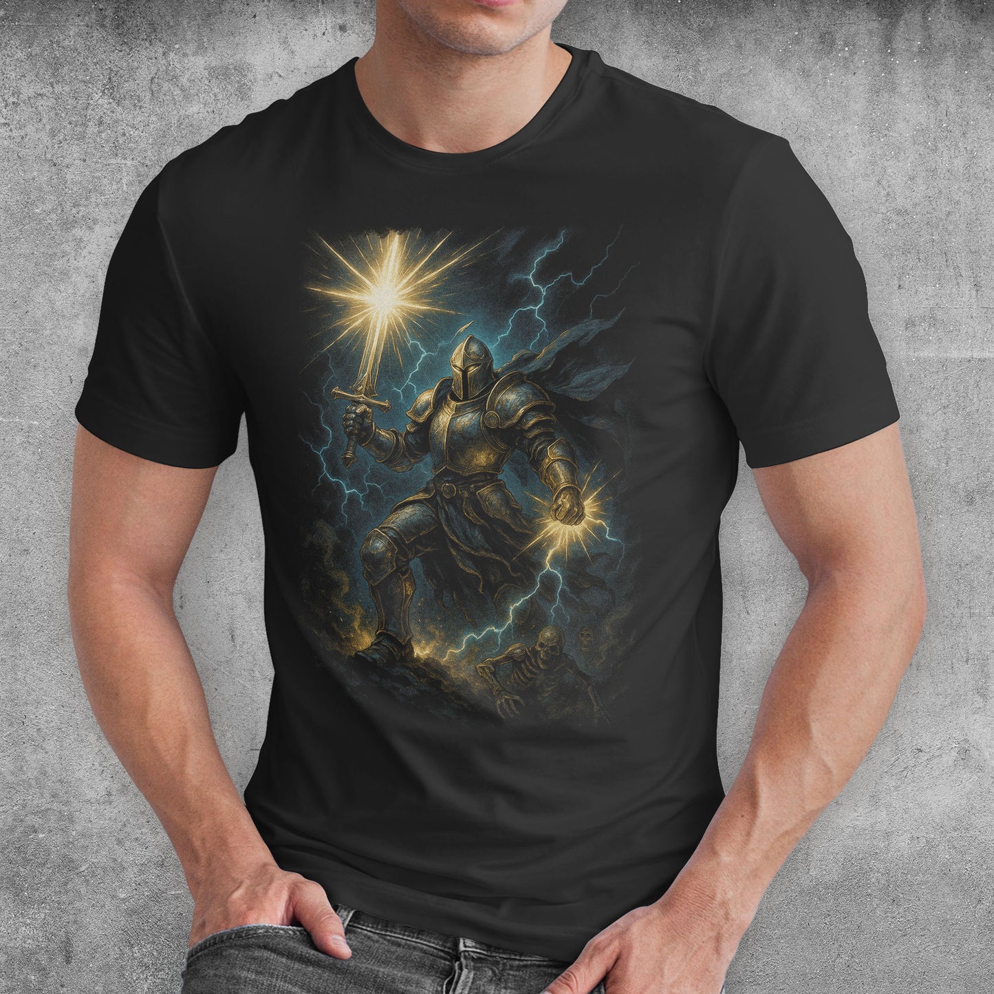 The Dawnbringer Paladin Dark Fantasy T-Shirt