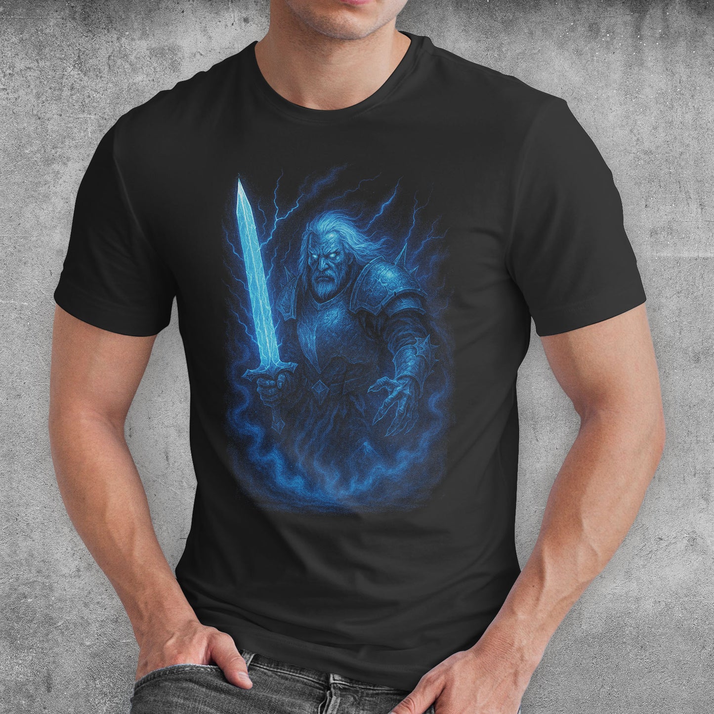 The Frostbane Warlord Dark Fantasy T-Shirt