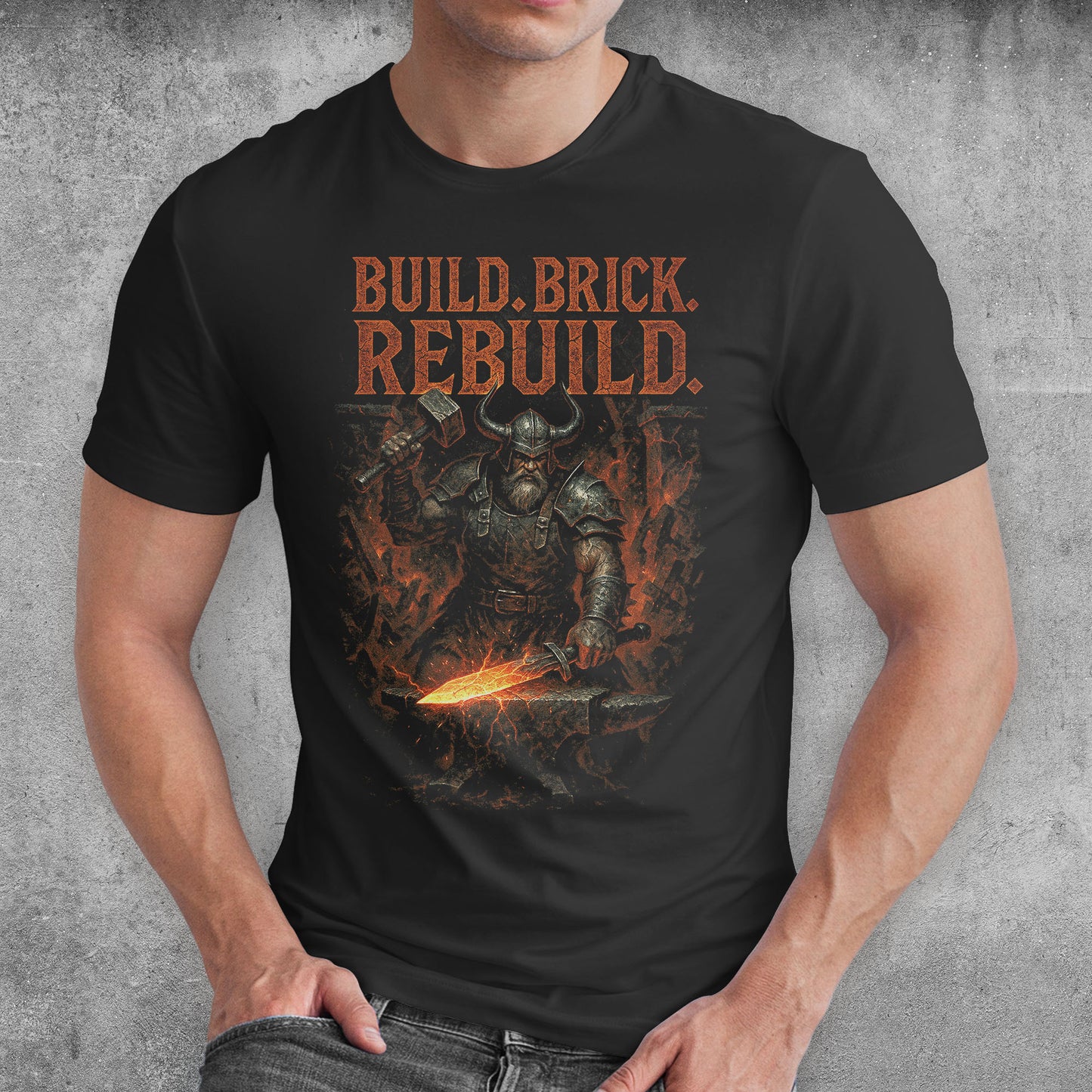 Build Brick Rebuild ARPG Gamer T-Shirt