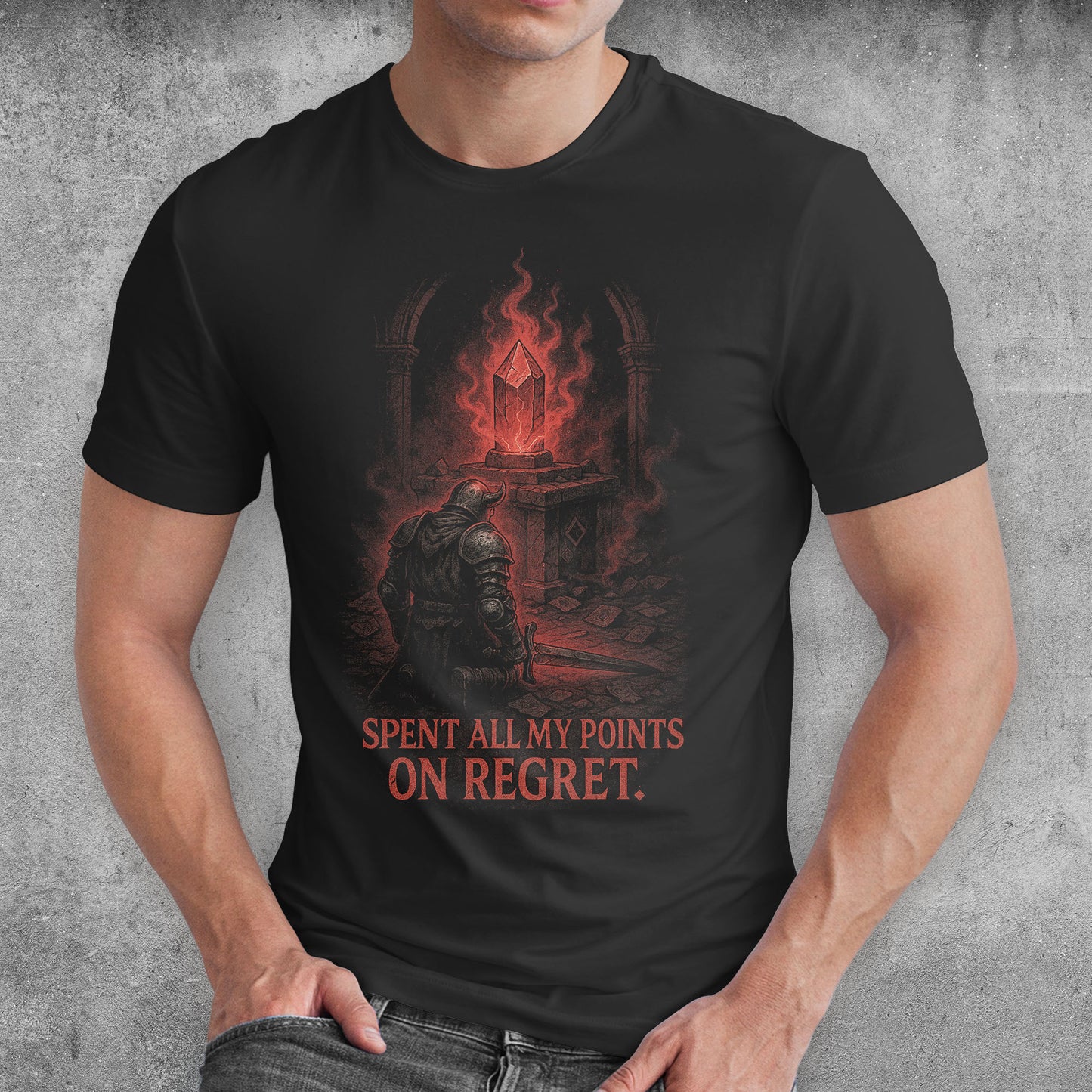 Regret Crystal ARPG Gamer T-Shirt