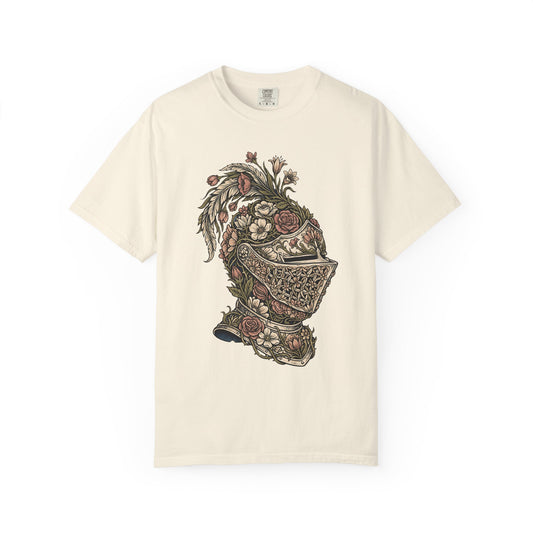 Floral Knight Helmet T-Shirt