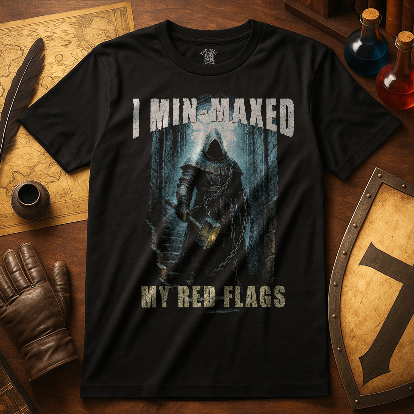 Dark Fantasy Hooded Rogue T-Shirt