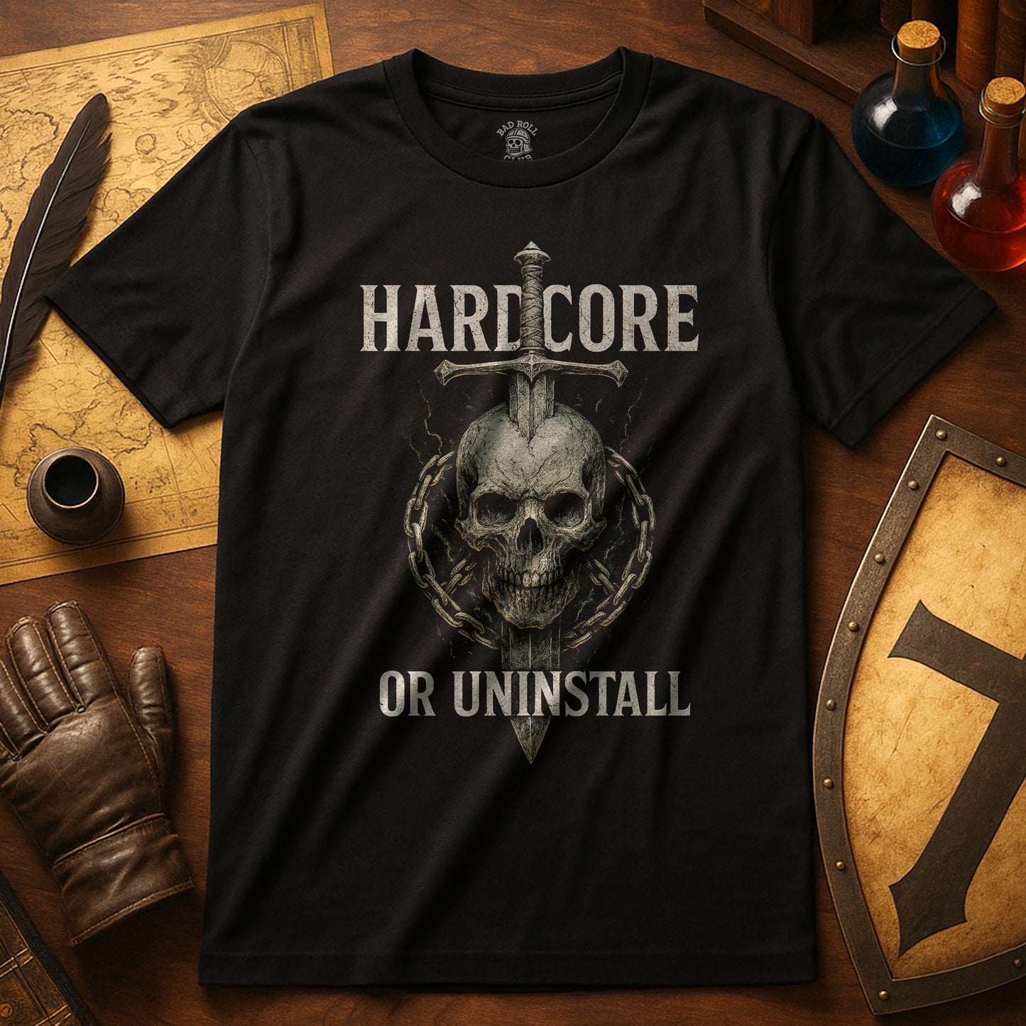 Skull Sword Chain T-Shirt