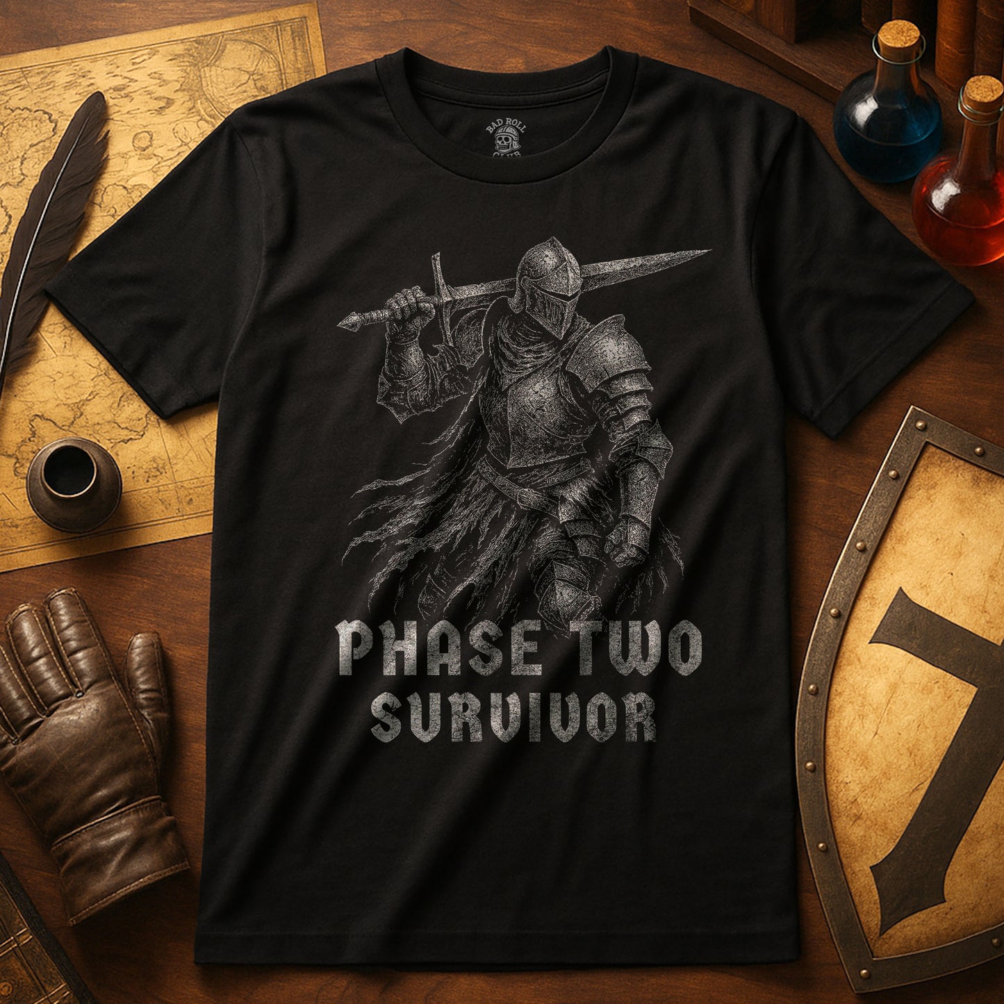 Grunge Knight Warrior T-Shirt