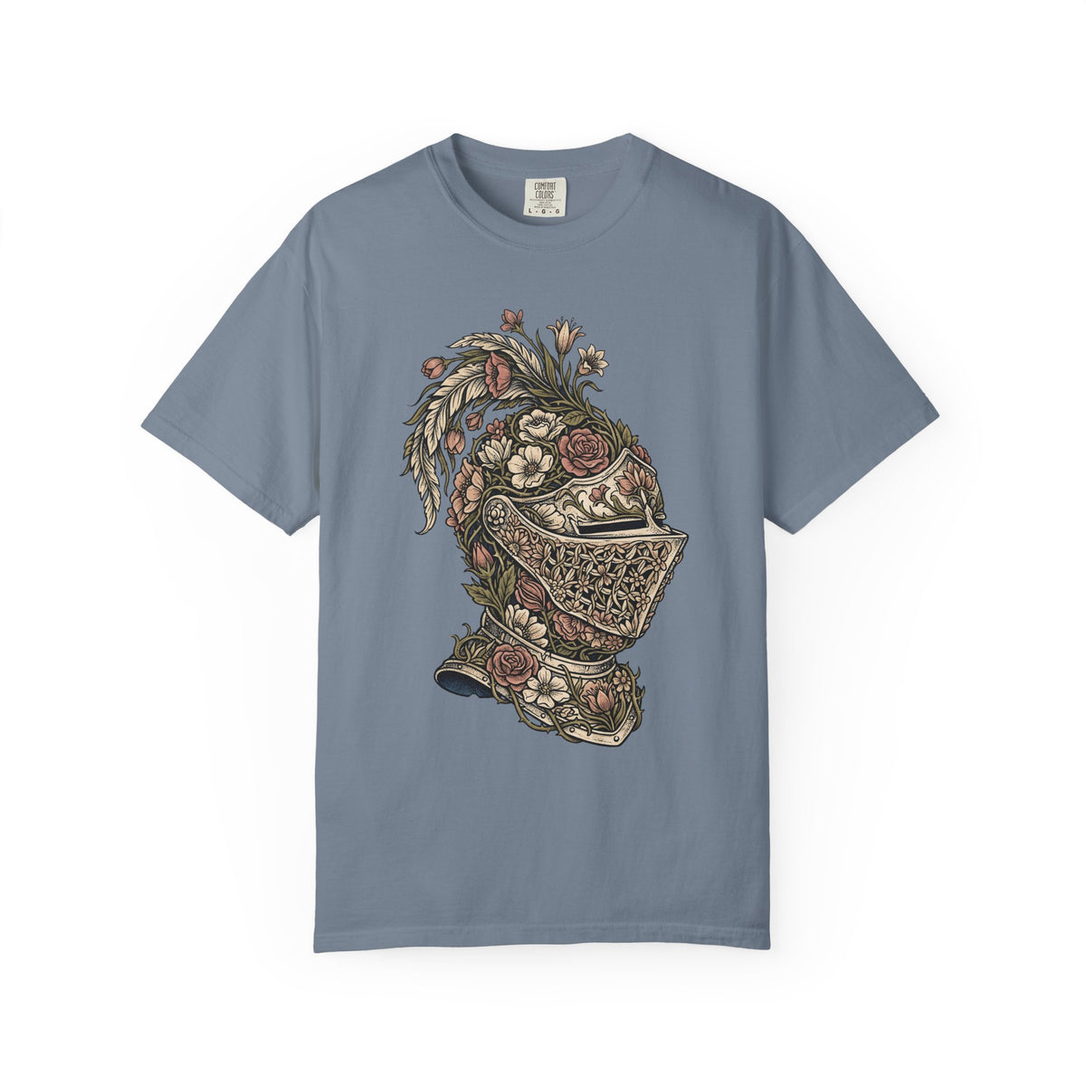 Floral Knight Helmet T-Shirt