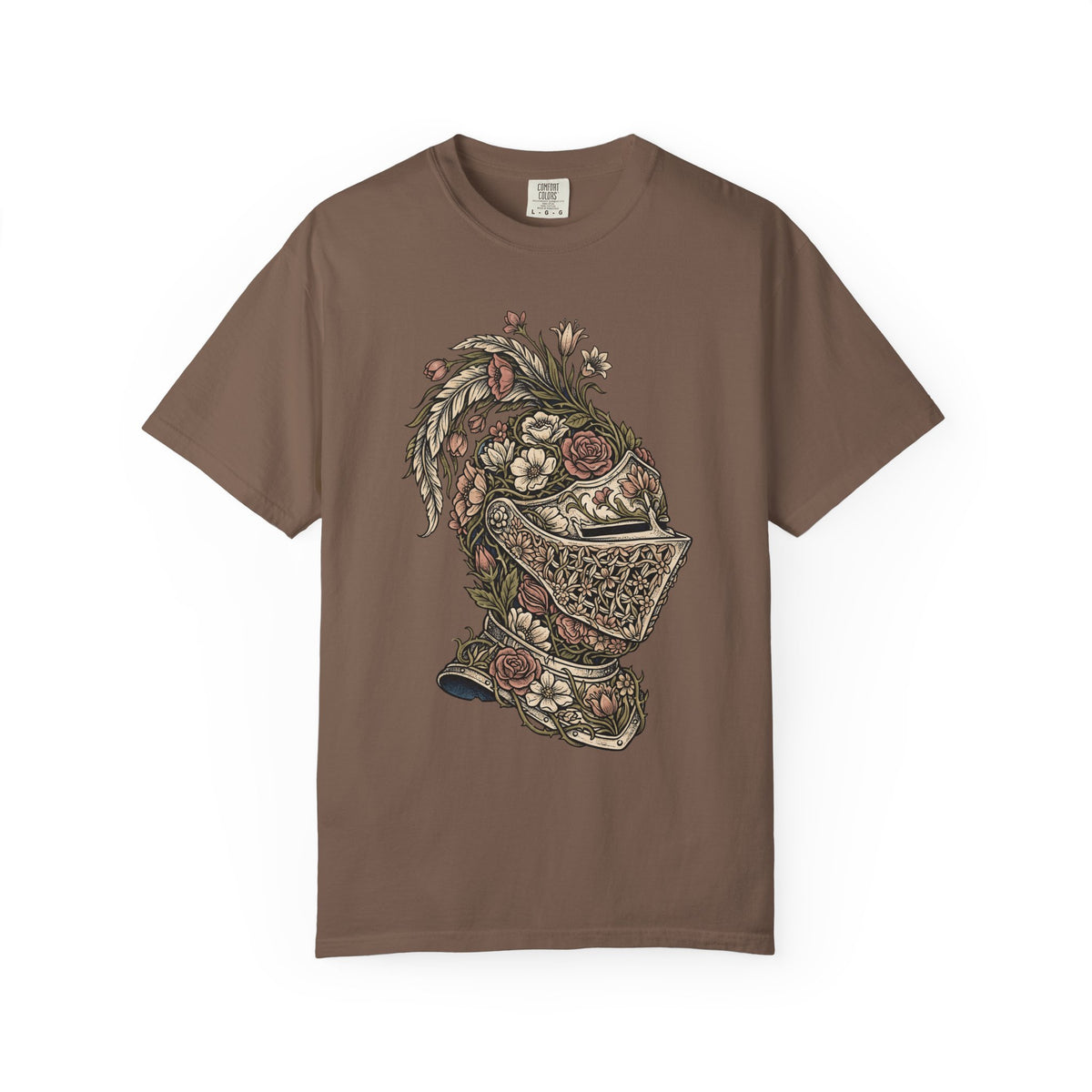 Floral Knight Helmet T-Shirt