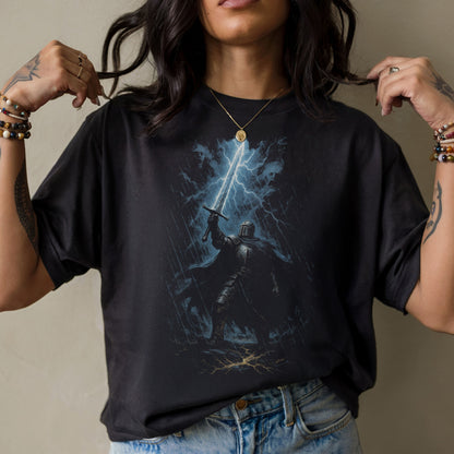 The Stormbound Templar Dark Fantasy T-Shirt