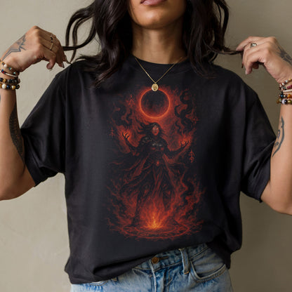 The Eclipse Sorceress Dark Fantasy T-Shirt