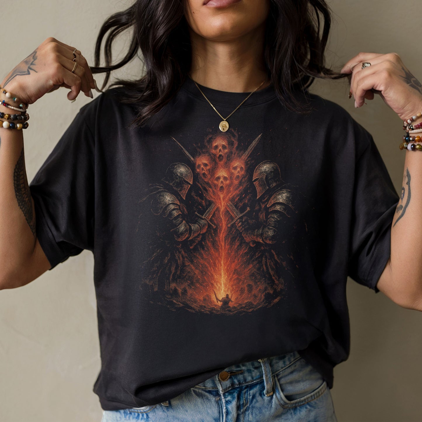 The Cursed Duel Dark Fantasy T-Shirt