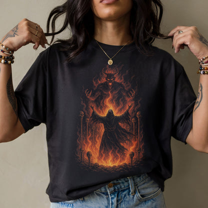 The Infernal Summoner Dark Fantasy T-Shirt