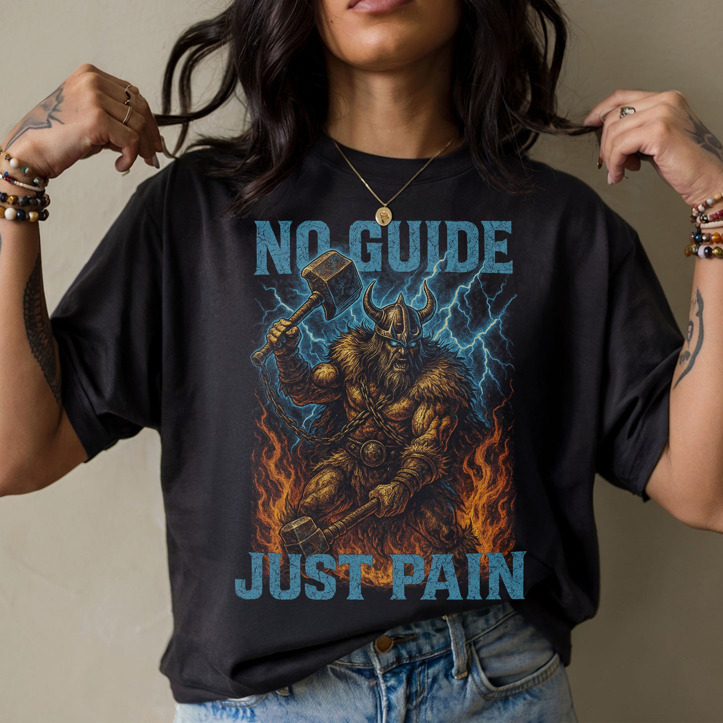 Barbarian Berserker Hammer T-Shirt