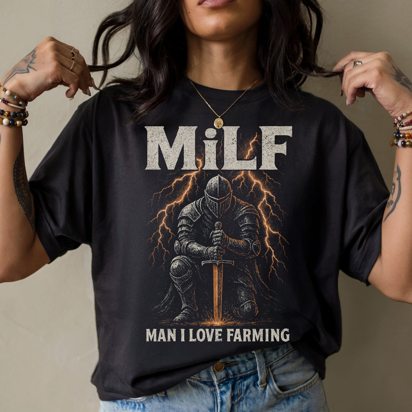 Knight Farming Meme T-Shirt