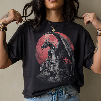 Blood Moon Dragon Castle T-Shirt
