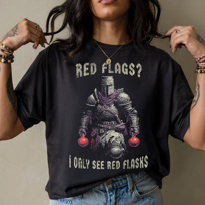 Red Flask Knight Meme T-Shirt