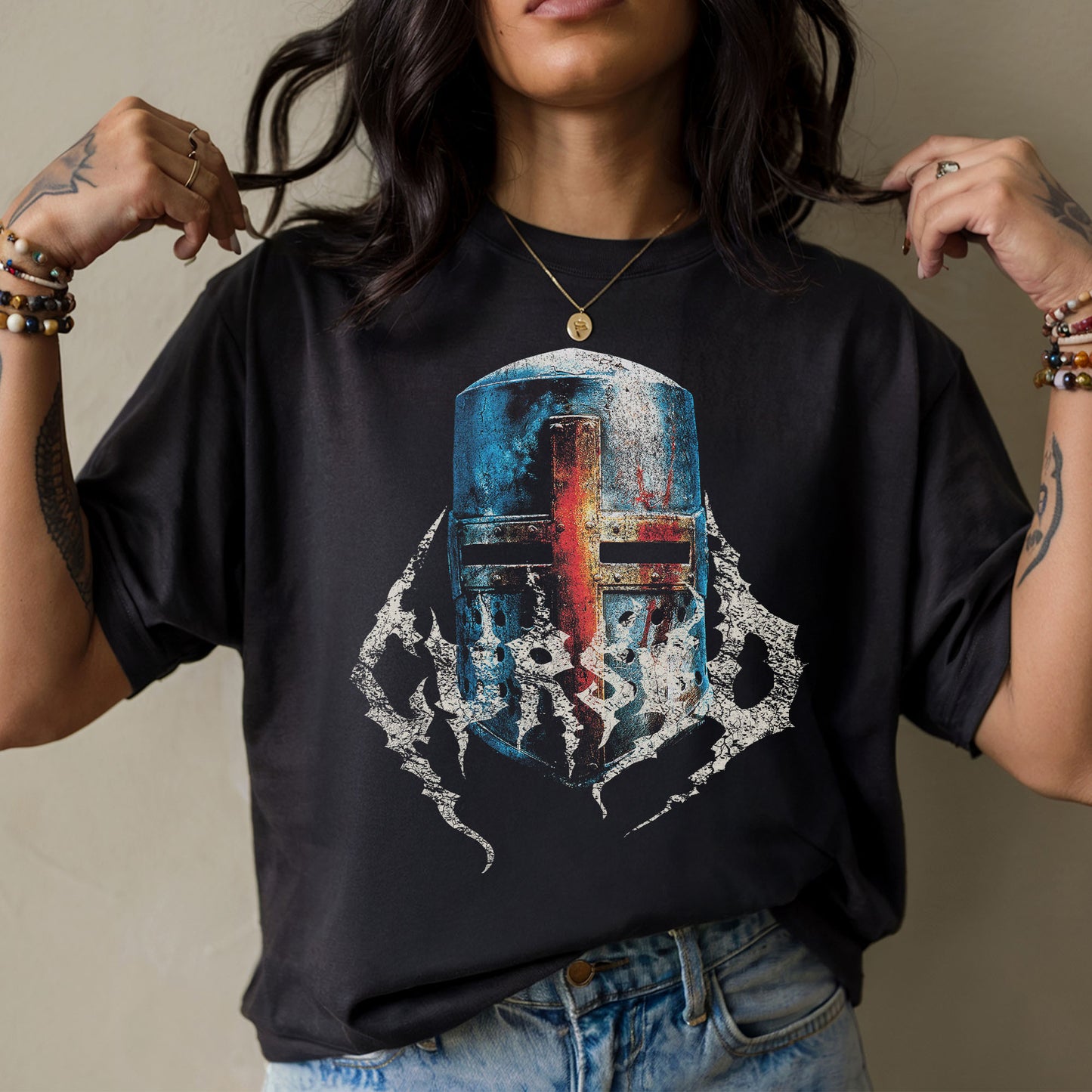 Crusader Helmet Emblem T-Shirt