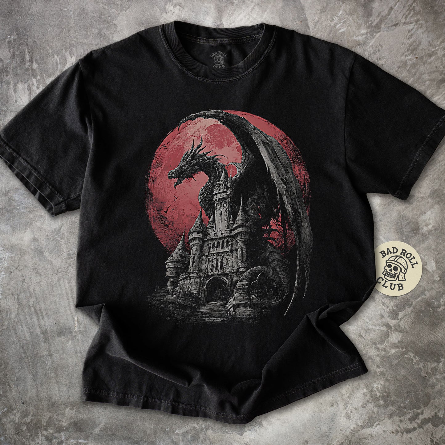 Blood Moon Dragon Castle T-Shirt