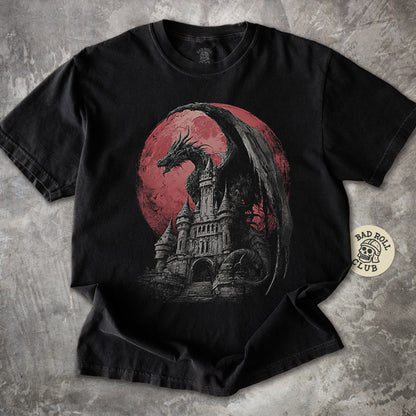 Blood Moon Dragon Castle T-Shirt