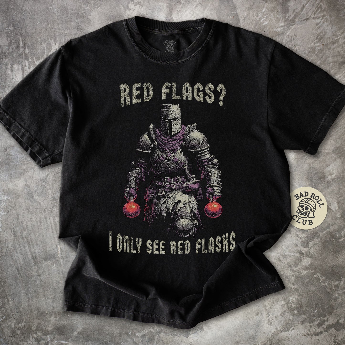 Red Flask Knight Meme T-Shirt