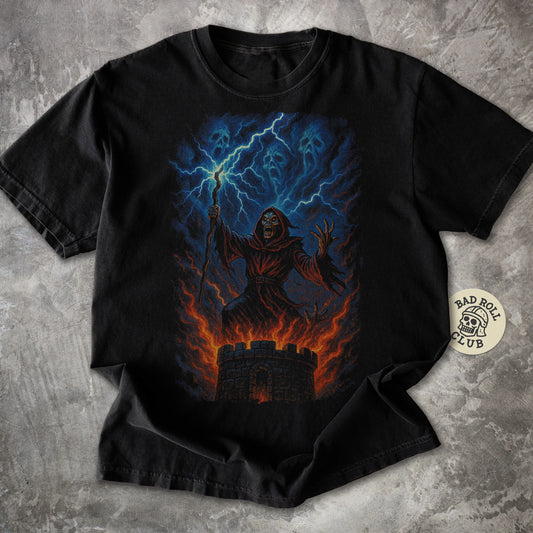 Storm Necromancer Dark Fantasy T-Shirt