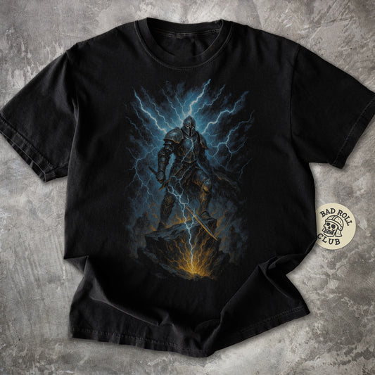 Stormforged Knight Dark Fantasy T-Shirt