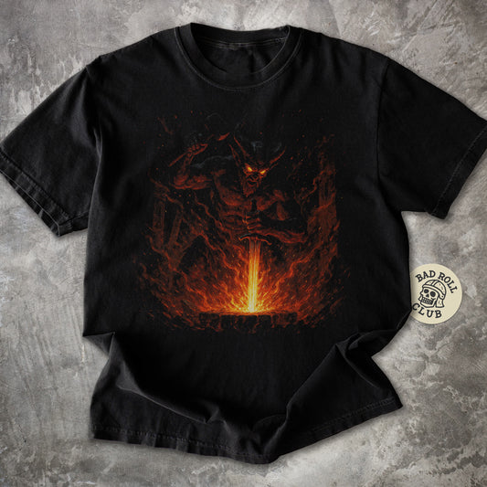 Infernal Blacksmith Dark Fantasy T-Shirt