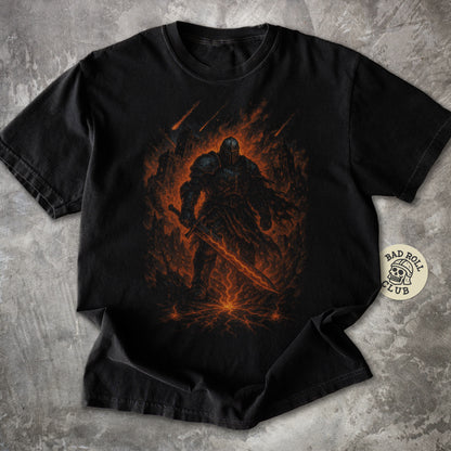 The Infernal Paladin Dark Fantasy T-Shirt