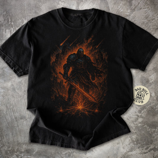 The Infernal Paladin Dark Fantasy T-Shirt