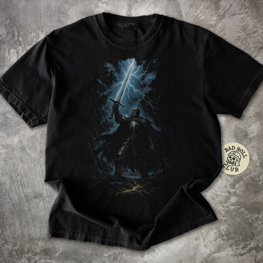 The Stormbound Templar Dark Fantasy T-Shirt
